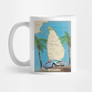 illustrated map of sri lanka Mug